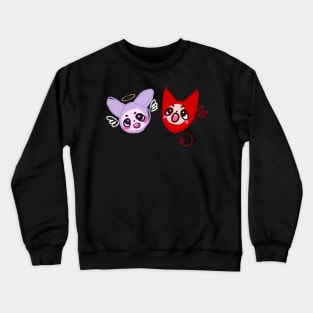 devil and angel bestie bunnies!! Crewneck Sweatshirt